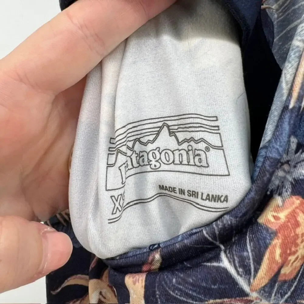 Patagonia Magnolia Spring Dress Womens XS Furnai Floral Blue Built in BraStretch